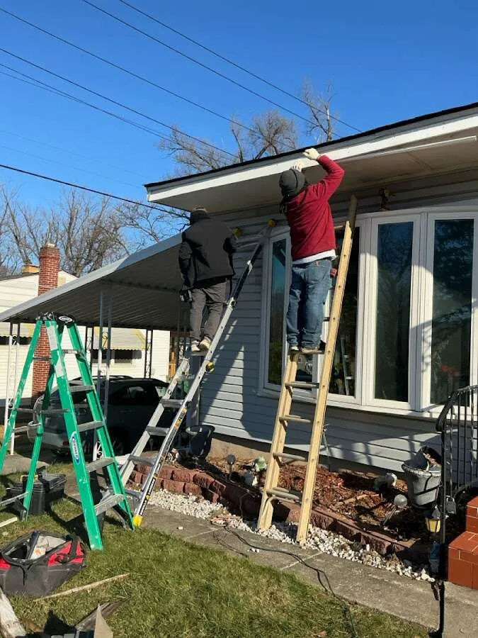 Restoration crew performing exterior repair in Highlands